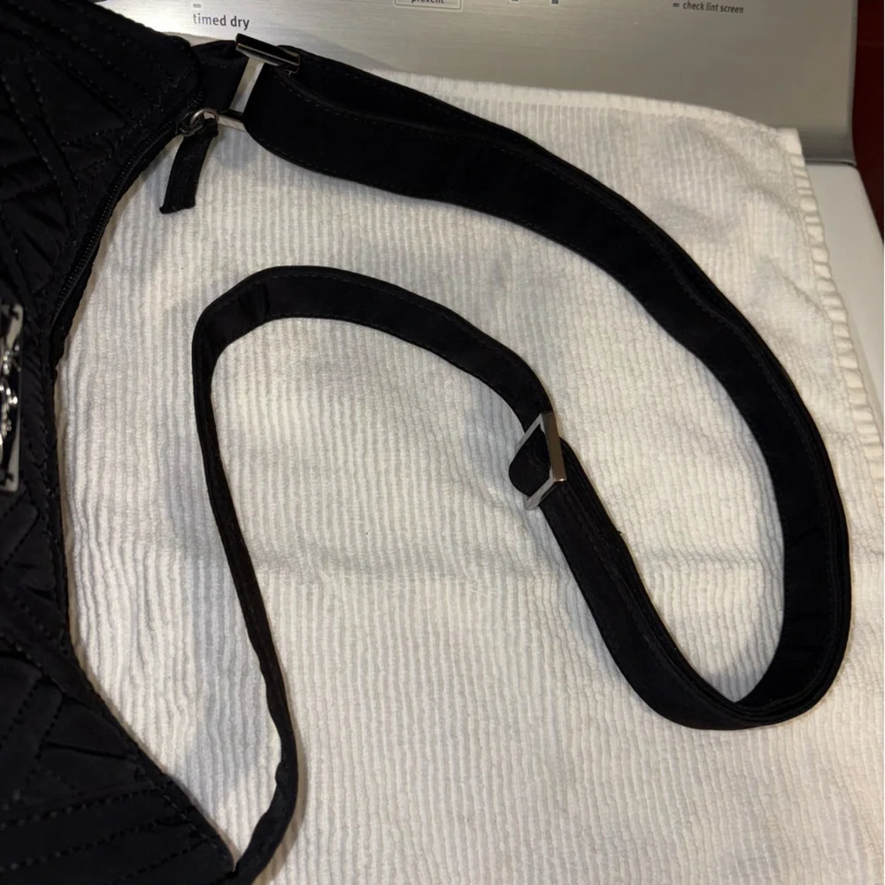 Vera Bradley Black Microfiber Crossbody Bag - Picture 6 of 8